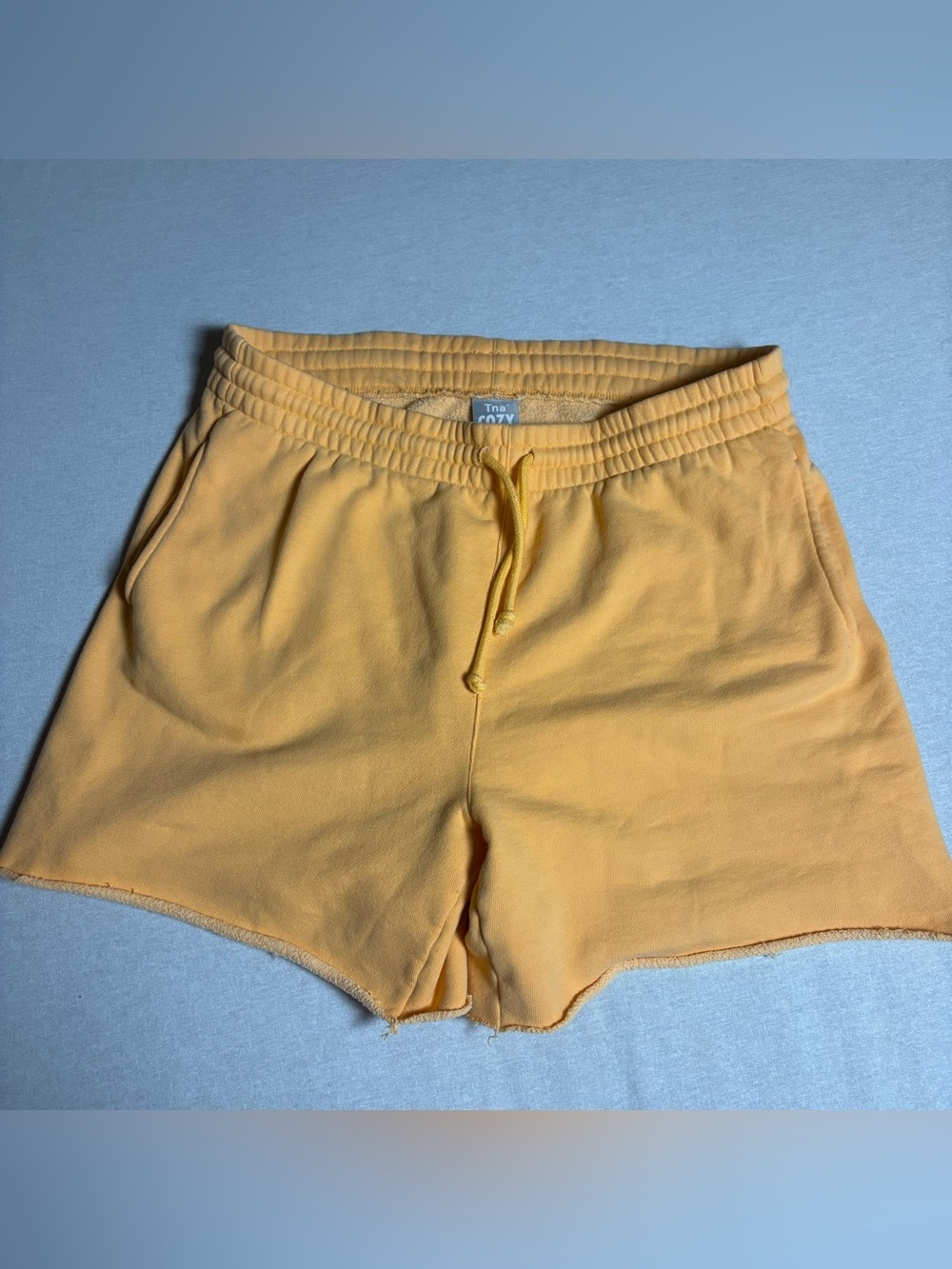Aritiza TNA Cozy Fleece Sweat Shorts Size Large Orange